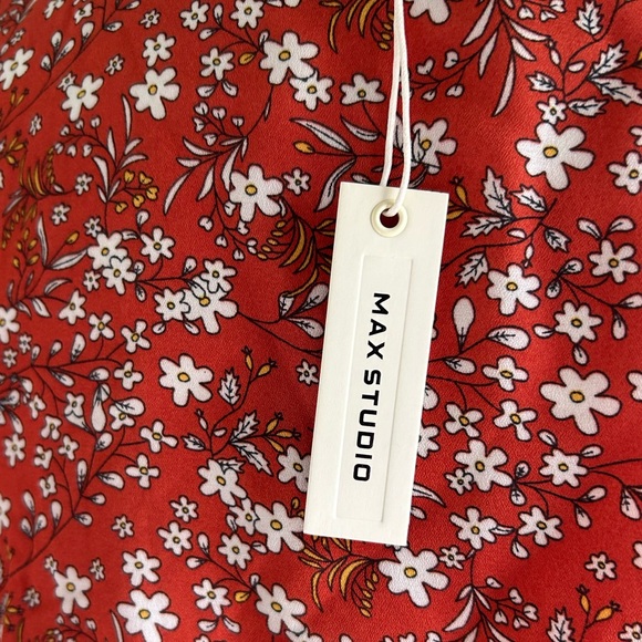 Max Studio Tie Waist Flutter Sleeve Midi Dress size L - Picture 6 of 6